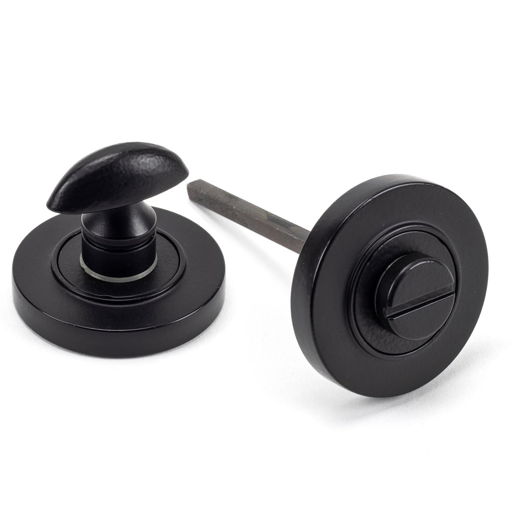 From The Anvil's Matt Black Round Thumbturn Set