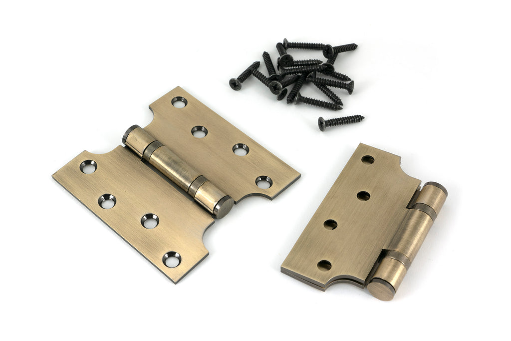 From The Anvil's Aged Brass Parliament Hinges SS (pair)