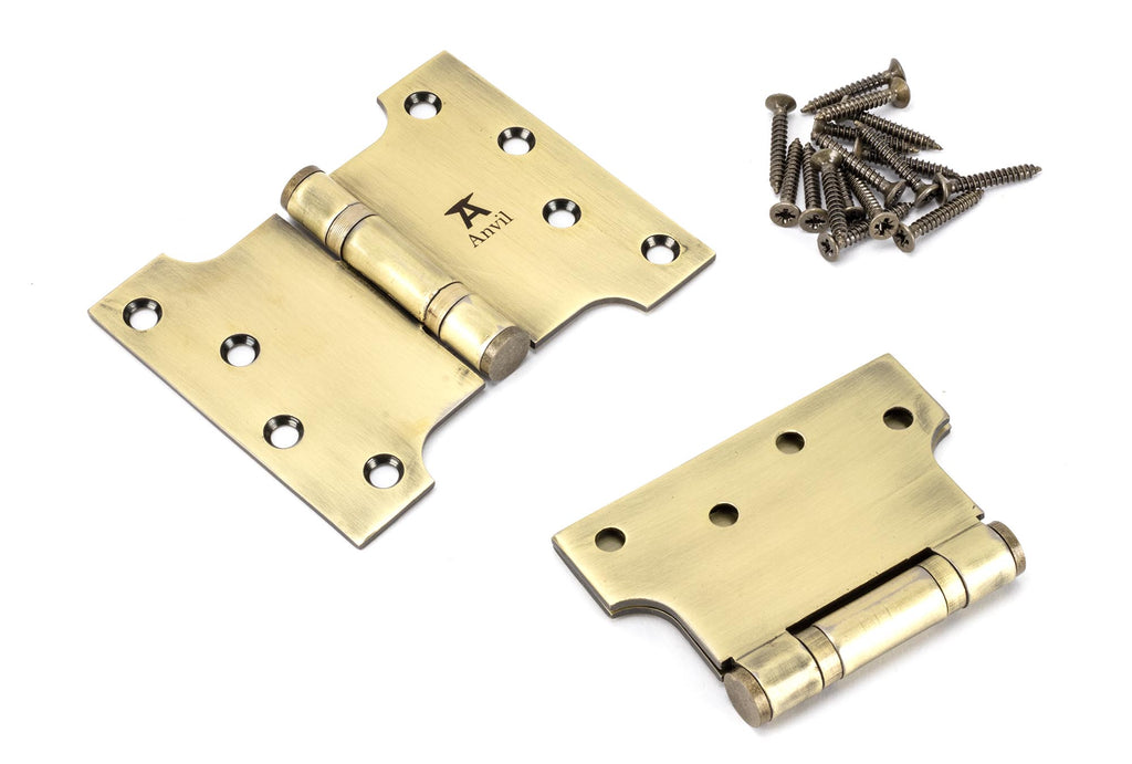 From The Anvil's Aged Brass Parliament Hinges SS (pair)