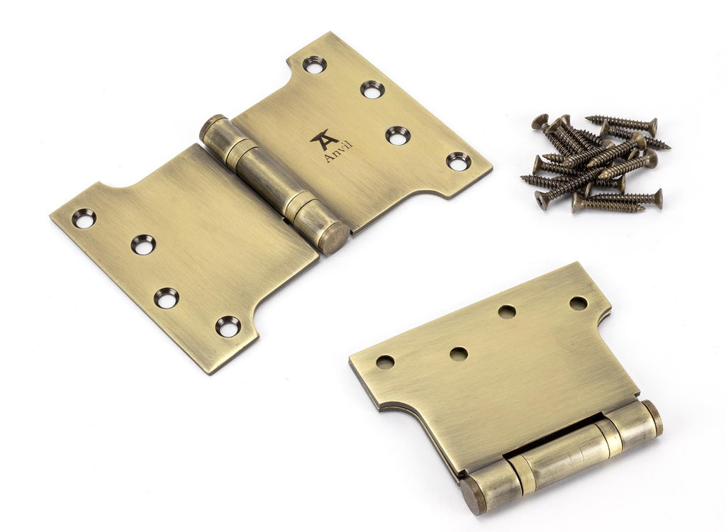 From The Anvil's Aged Brass Parliament Hinges SS (pair)