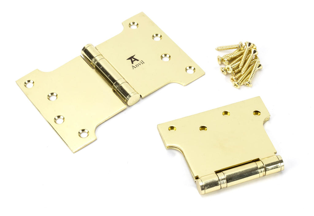 From The Anvil's Polished Brass Parliament Hinges SS (pair)