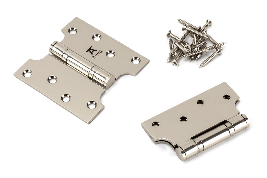 From The Anvil's Polished Nickel Parliament Hinges SS (pair)