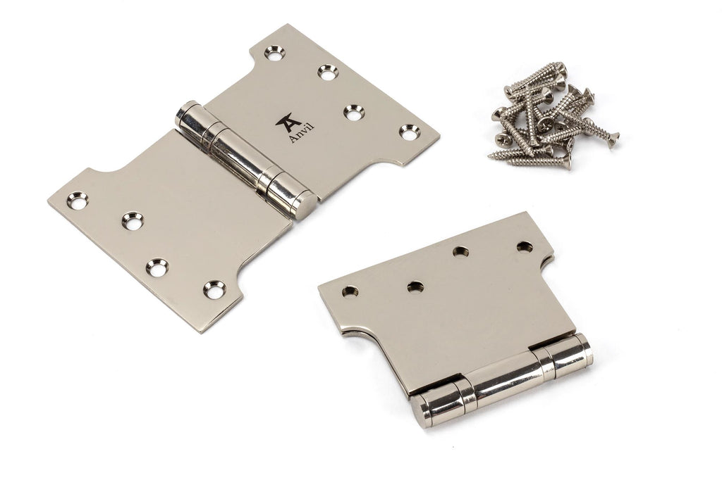 From The Anvil's Polished Nickel Parliament Hinges SS (pair)