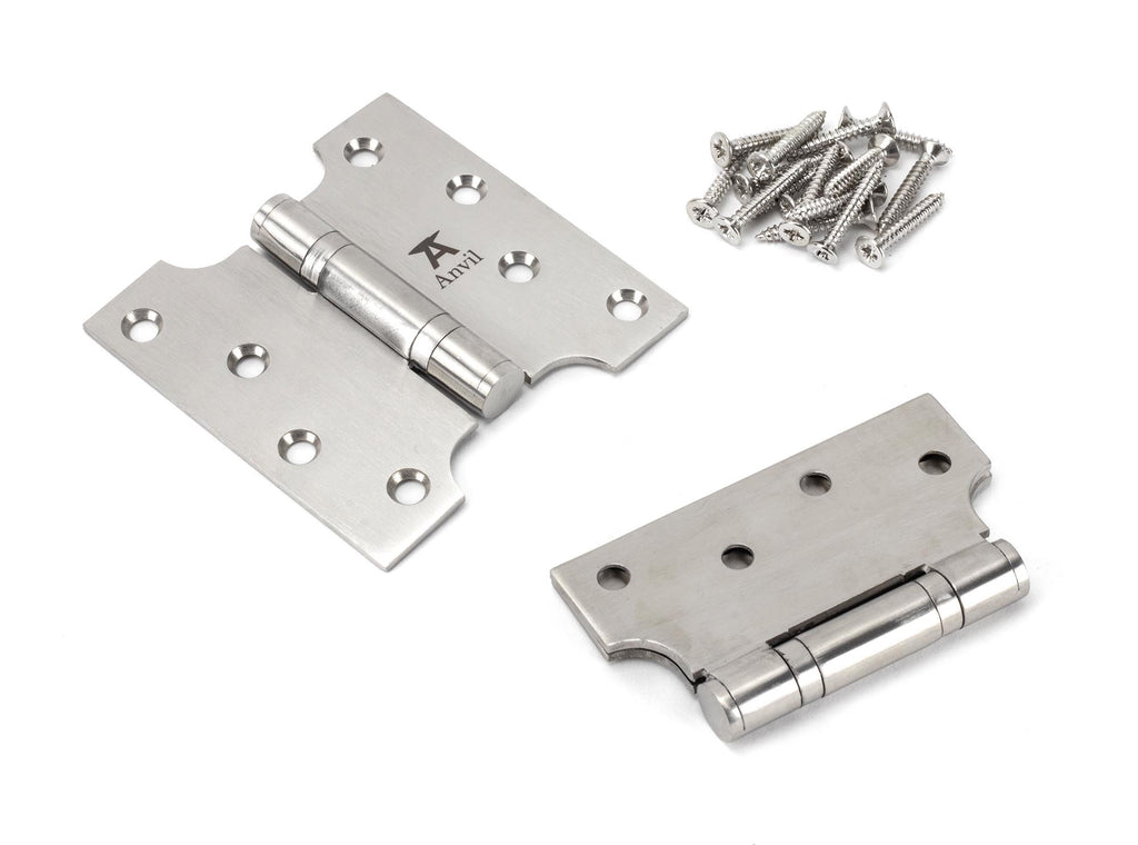 From The Anvil's Satin Stainless Steel Parliament Hinges SS (pair)