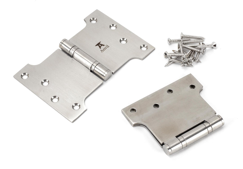 From The Anvil's Satin Stainless Steel Parliament Hinges SS (pair)