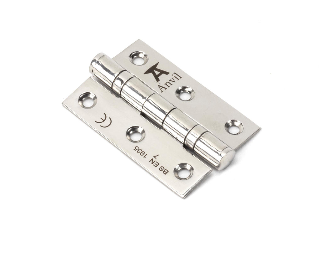 From The Anvil's Polished Stainless Steel Ball Bearing Butt Hinge (pair) SS