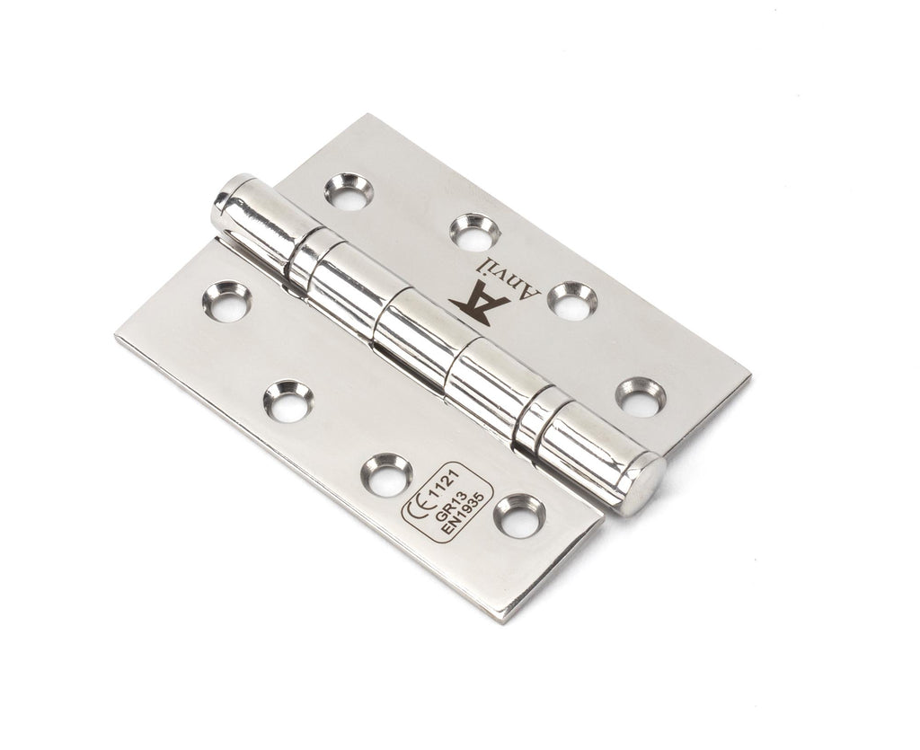 From The Anvil's Polished Stainless Steel Ball Bearing Butt Hinge (pair) SS