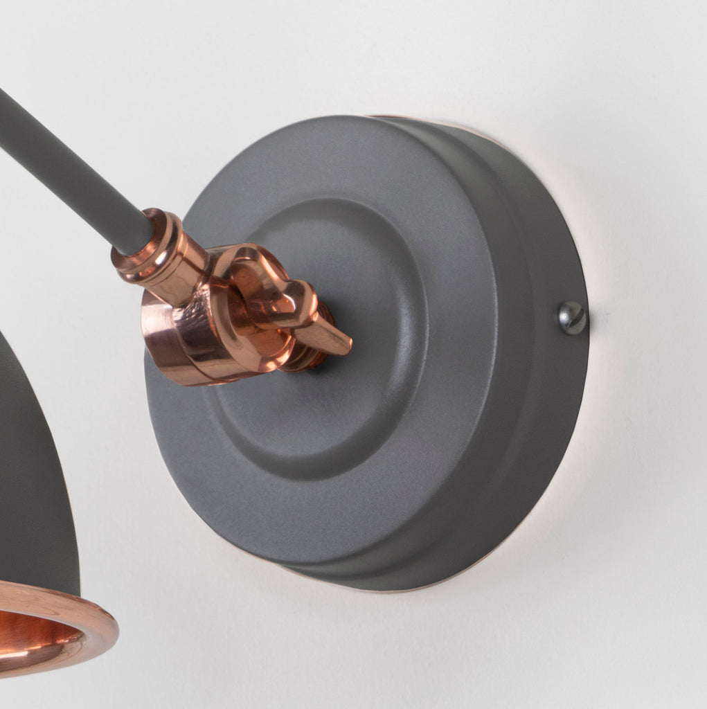 From The Anvil's Smooth Copper Smooth Copper Brindley Wall Light