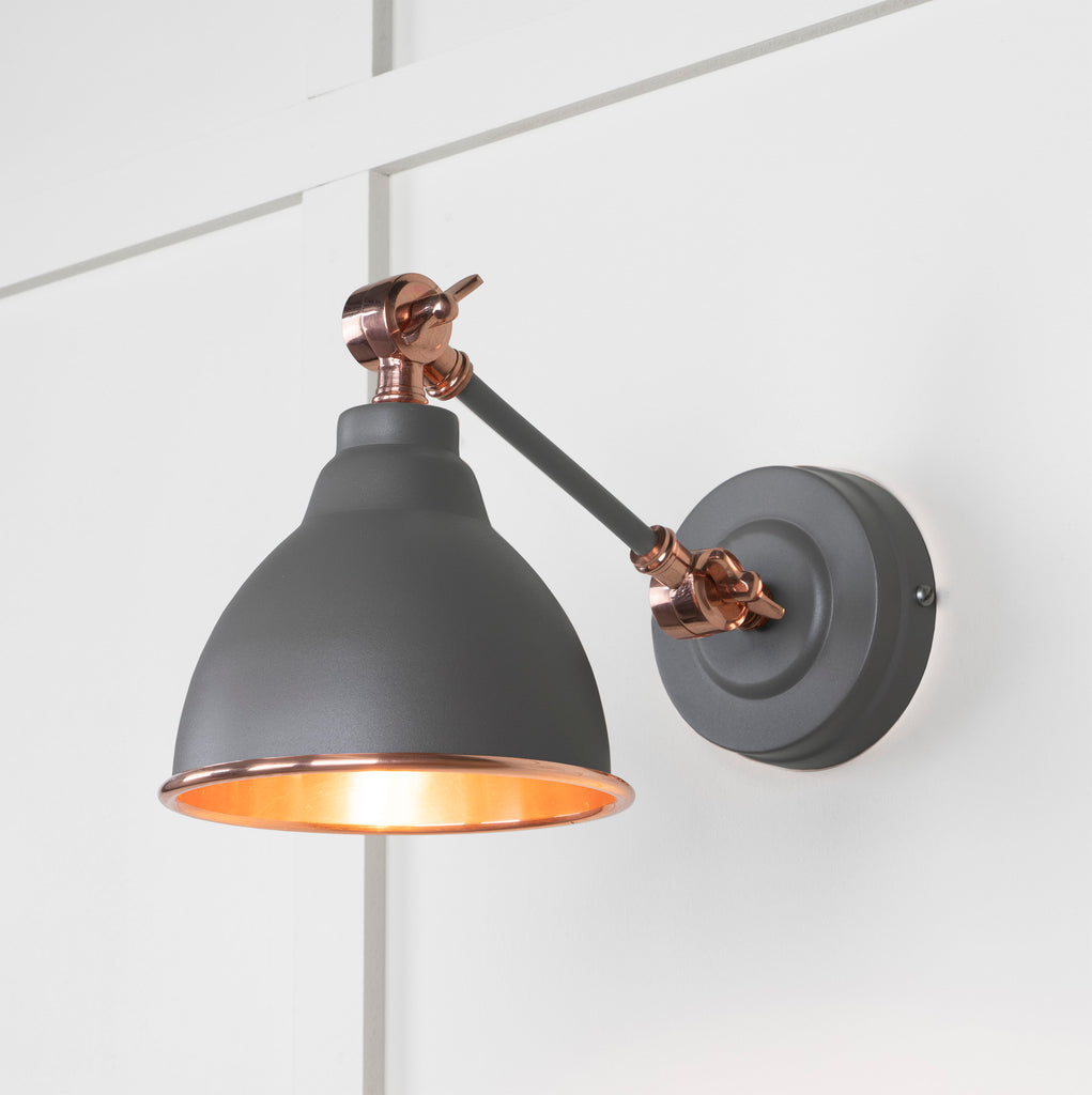 From The Anvil's Smooth Copper Smooth Copper Brindley Wall Light