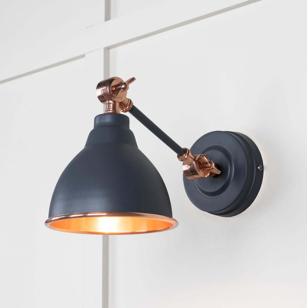 From The Anvil's Smooth Copper Smooth Copper Brindley Wall Light