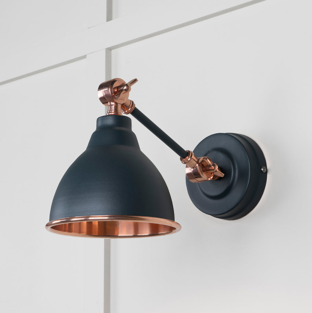 From The Anvil's Smooth Copper Smooth Copper Brindley Wall Light