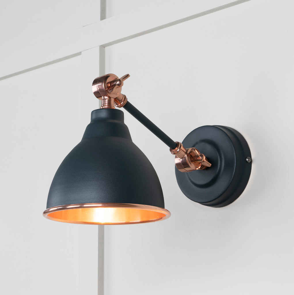 From The Anvil's Smooth Copper Smooth Copper Brindley Wall Light