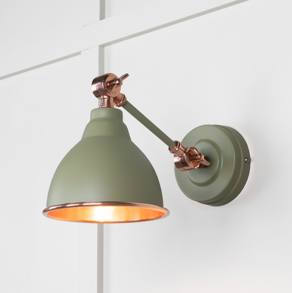 From The Anvil's Smooth Copper Smooth Copper Brindley Wall Light