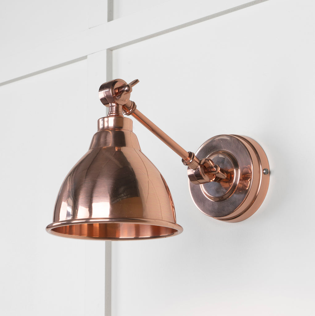 From The Anvil's Smooth Copper Smooth Copper Brindley Wall Light