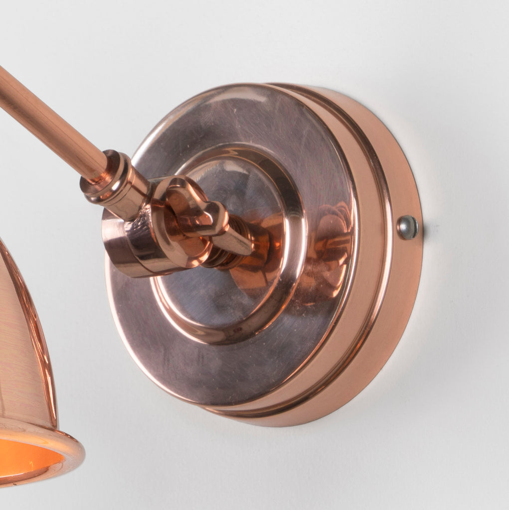 From The Anvil's Smooth Copper Smooth Copper Brindley Wall Light