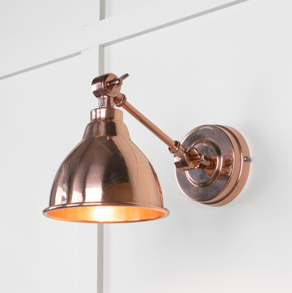 From The Anvil's Smooth Copper Smooth Copper Brindley Wall Light