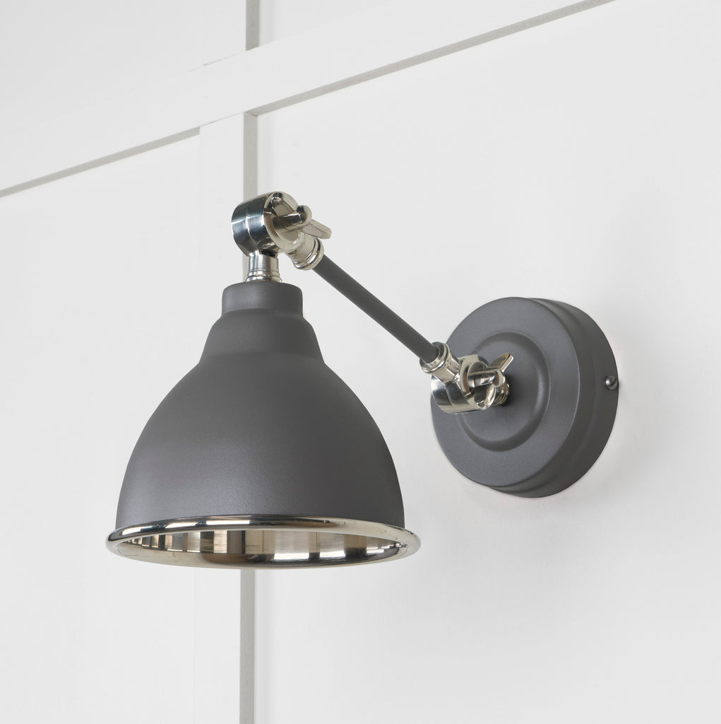 From The Anvil's Smooth Nickel Smooth Nickel Brindley Wall Light