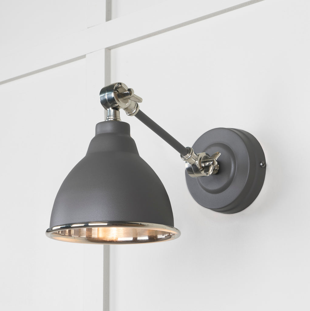 From The Anvil's Smooth Nickel Smooth Nickel Brindley Wall Light