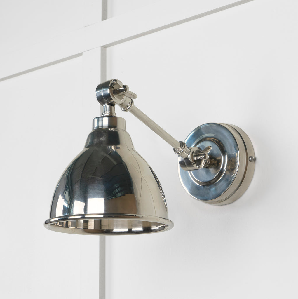 From The Anvil's Smooth Nickel Smooth Nickel Brindley Wall Light