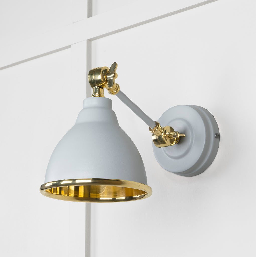 From The Anvil's Smooth Brass Smooth Brass Brindley Wall Light