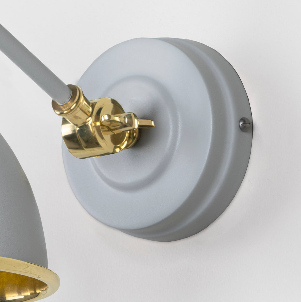 From The Anvil's Smooth Brass Smooth Brass Brindley Wall Light