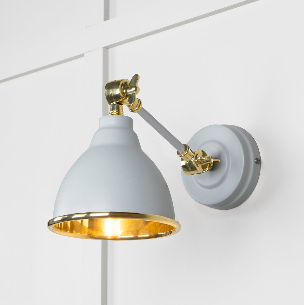 From The Anvil's Smooth Brass Smooth Brass Brindley Wall Light