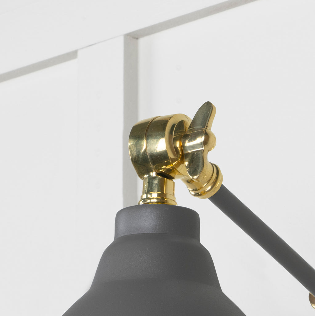 From The Anvil's Smooth Brass Smooth Brass Brindley Wall Light