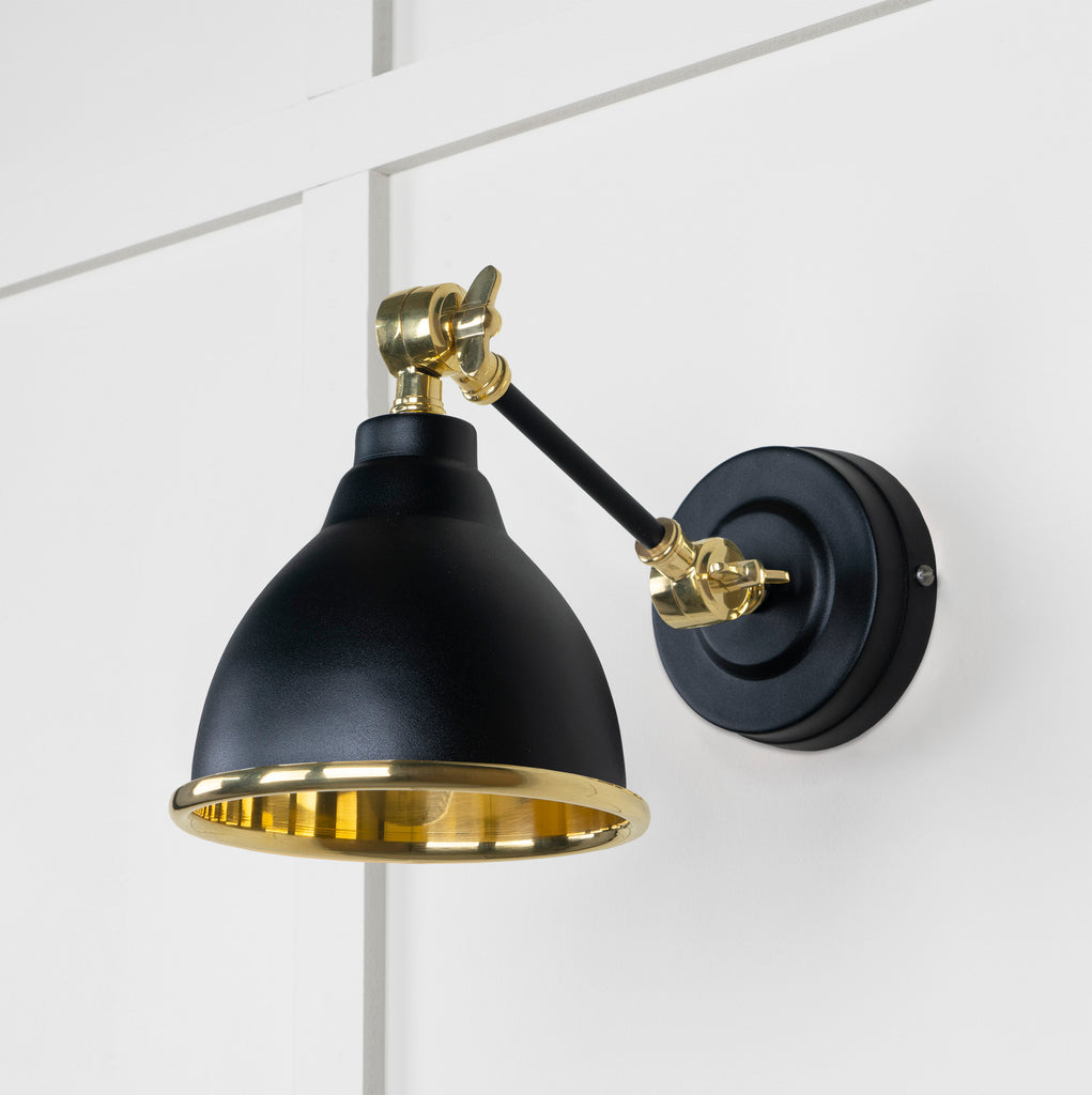 From The Anvil's Smooth Brass Smooth Brass Brindley Wall Light