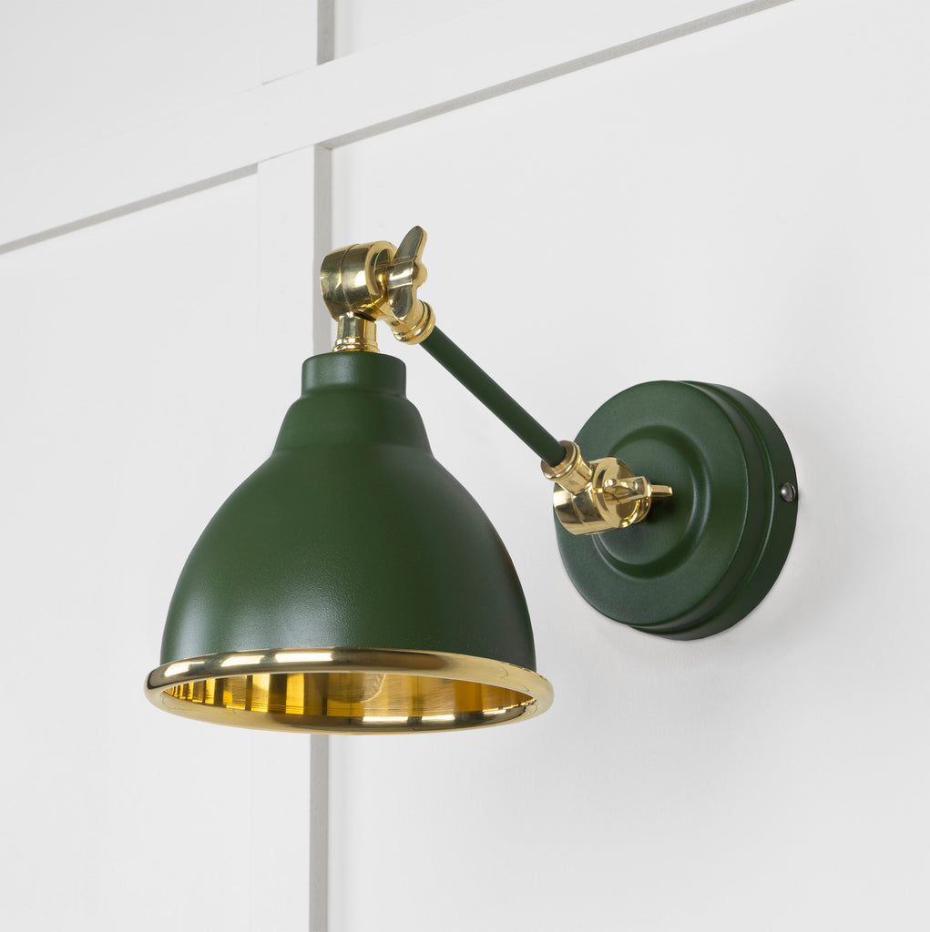 From The Anvil's Smooth Brass Smooth Brass Brindley Wall Light