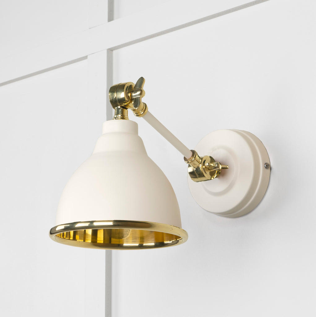 From The Anvil's Smooth Brass Smooth Brass Brindley Wall Light