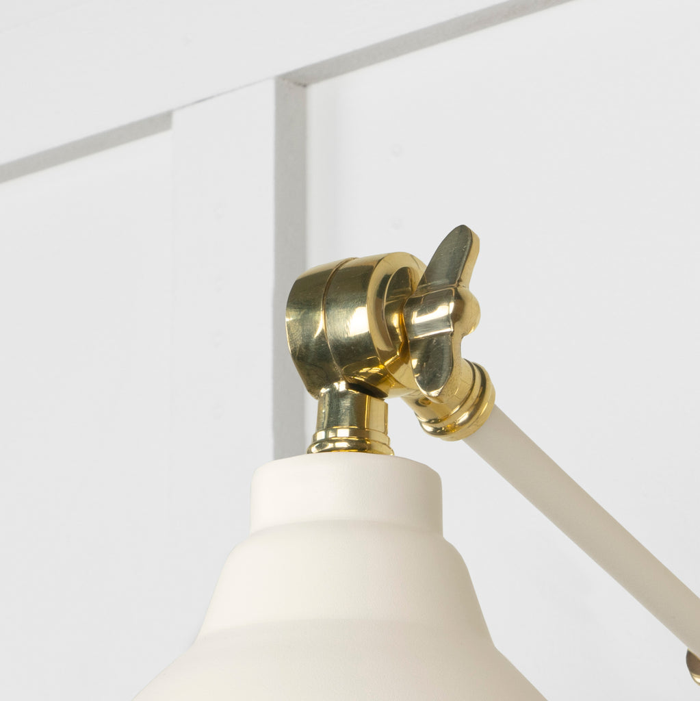 From The Anvil's Smooth Brass Smooth Brass Brindley Wall Light