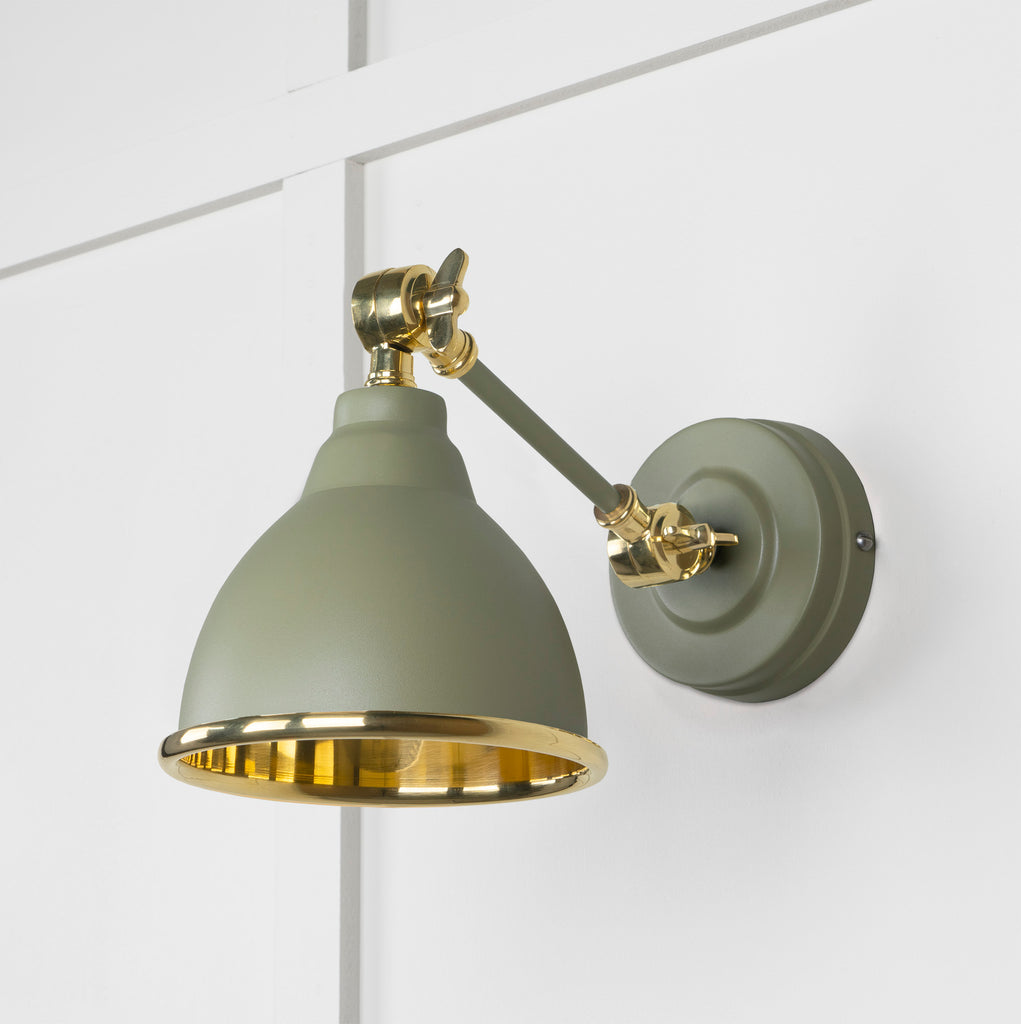 From The Anvil's Smooth Brass Smooth Brass Brindley Wall Light