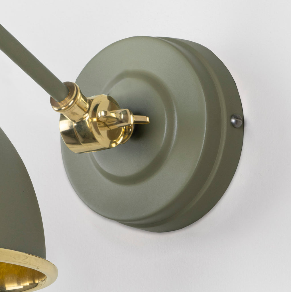 From The Anvil's Smooth Brass Smooth Brass Brindley Wall Light