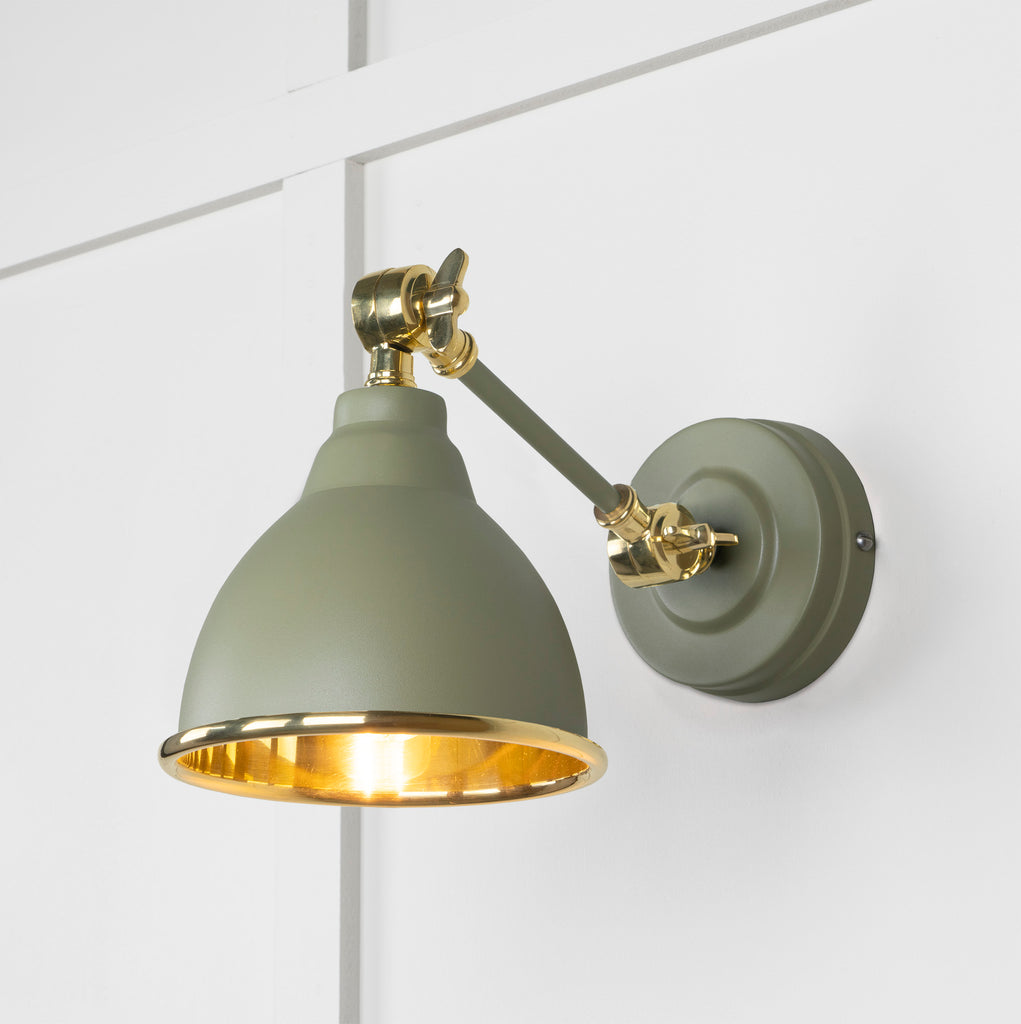 From The Anvil's Smooth Brass Smooth Brass Brindley Wall Light