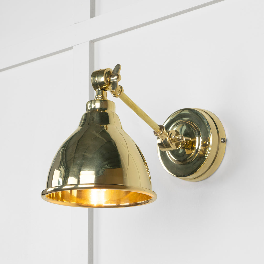 From The Anvil's Smooth Brass Smooth Brass Brindley Wall Light