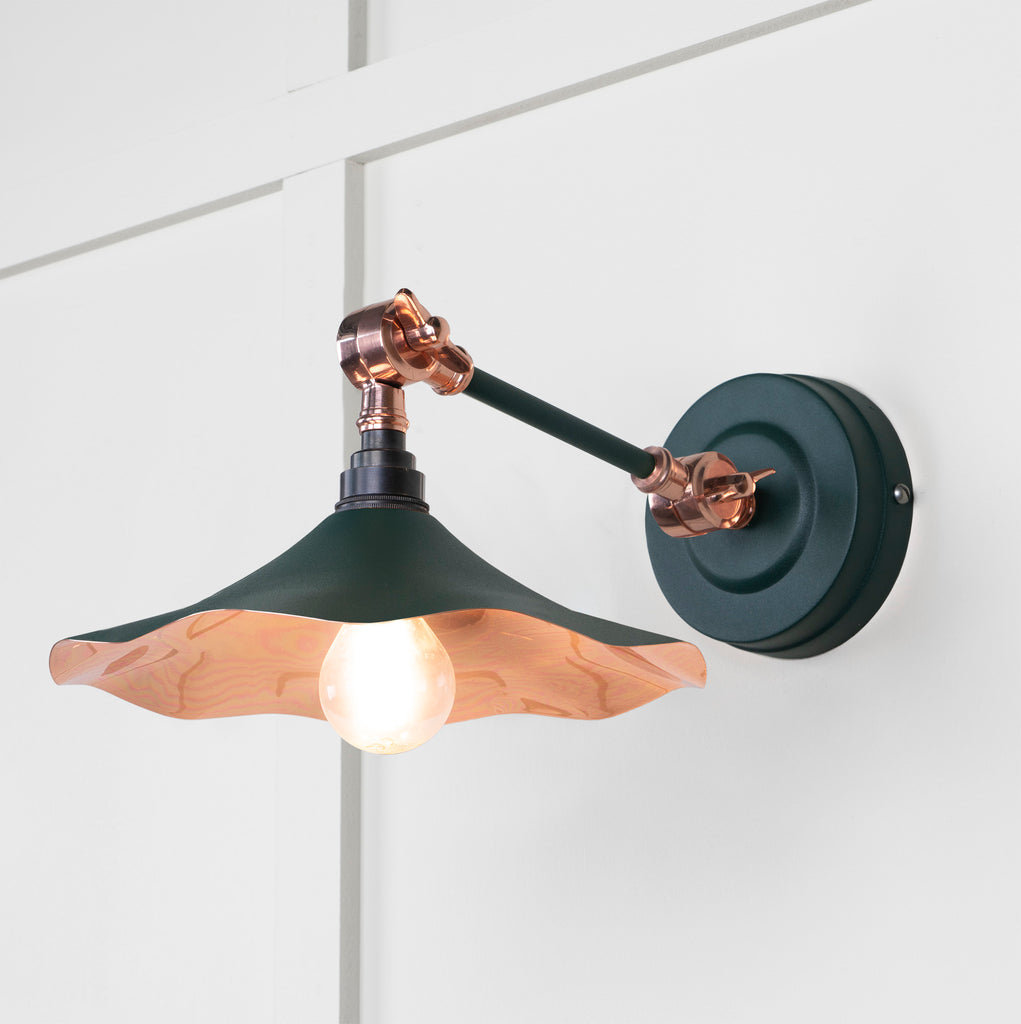 From The Anvil's Smooth Copper Smooth Copper Flora Wall Light