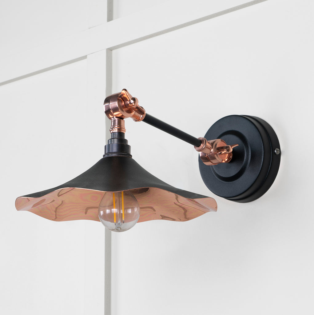 From The Anvil's Smooth Copper Smooth Copper Flora Wall Light