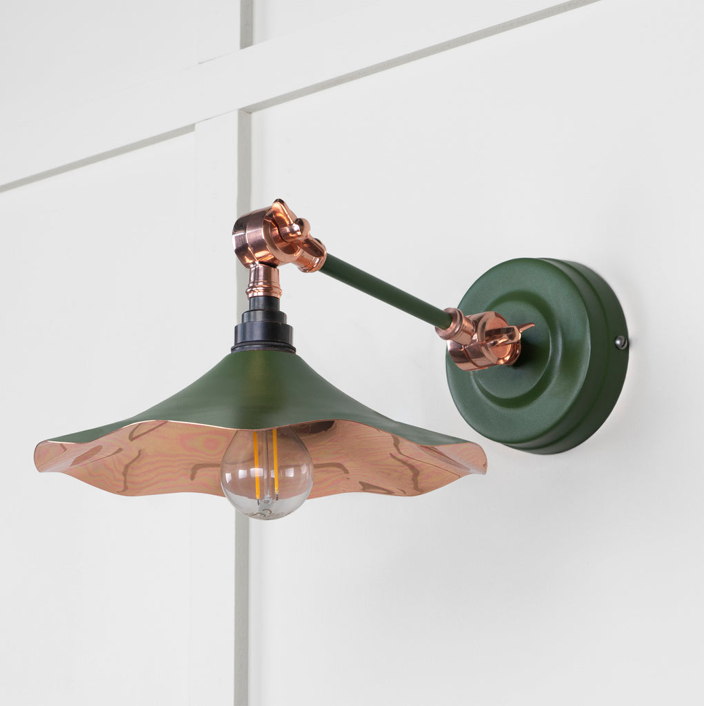 From The Anvil's Smooth Copper Smooth Copper Flora Wall Light