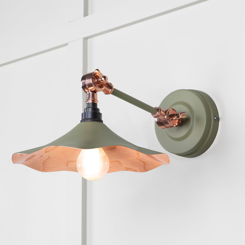 From The Anvil's Smooth Copper Smooth Copper Flora Wall Light