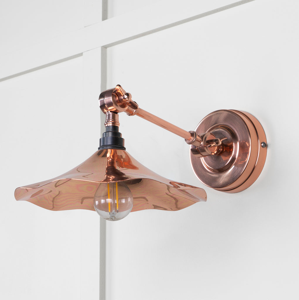 From The Anvil's Smooth Copper Smooth Copper Flora Wall Light