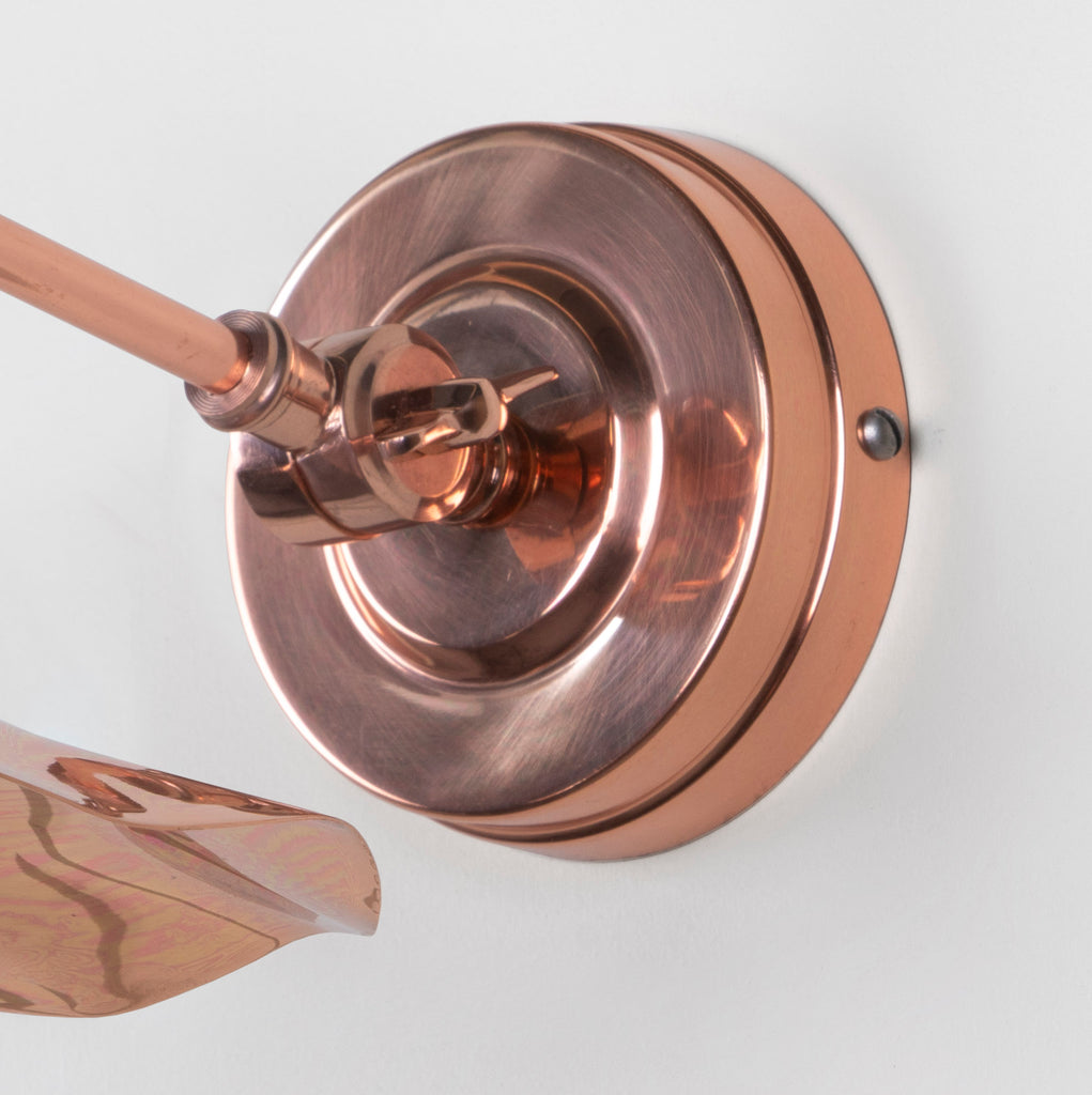 From The Anvil's Smooth Copper Smooth Copper Flora Wall Light