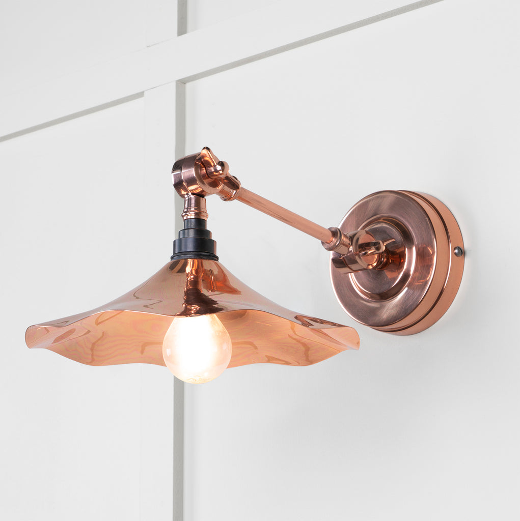 From The Anvil's Smooth Copper Smooth Copper Flora Wall Light