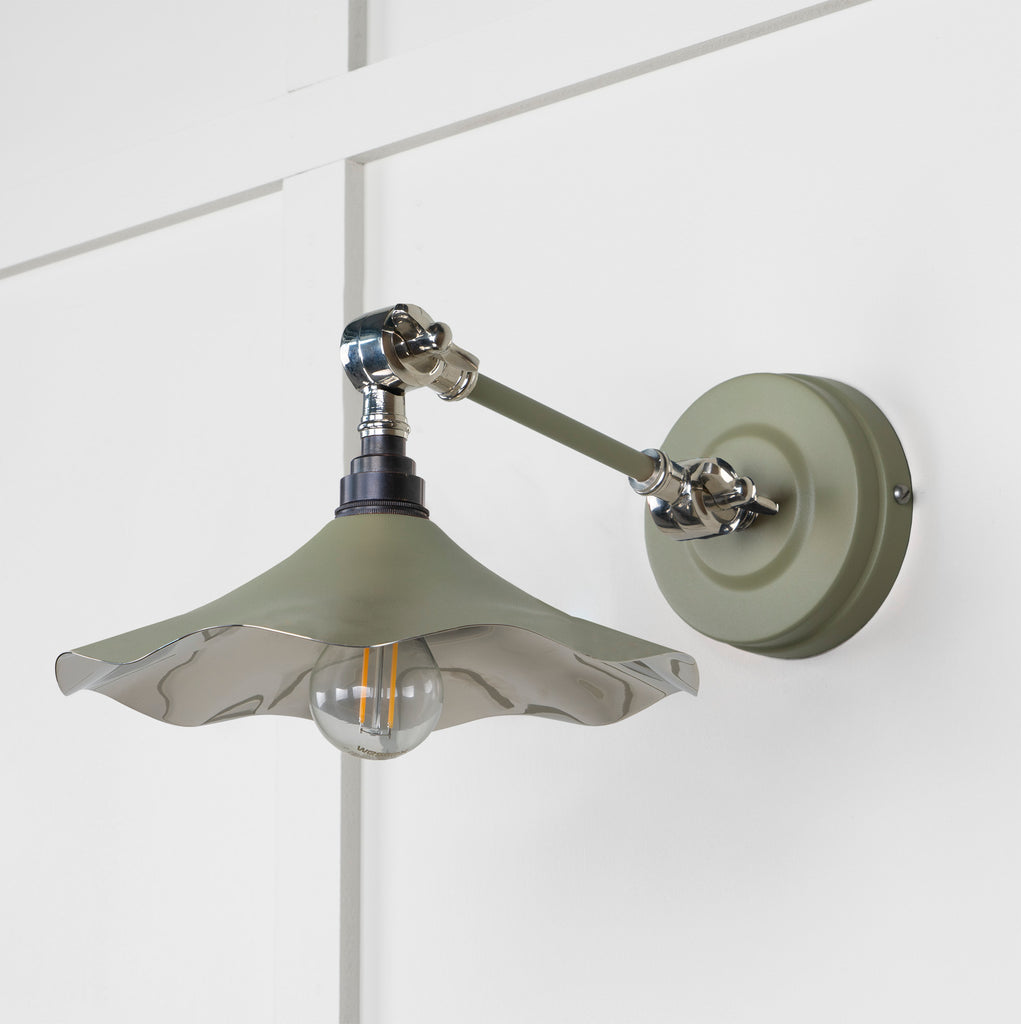 From The Anvil's Smooth Nickel Smooth Nickel Flora Wall Light