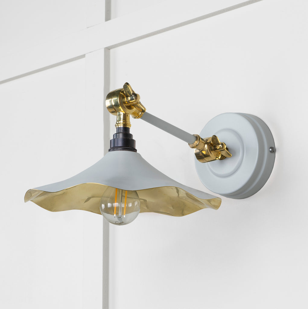 From The Anvil's Smooth Brass Smooth Brass Flora Wall Light