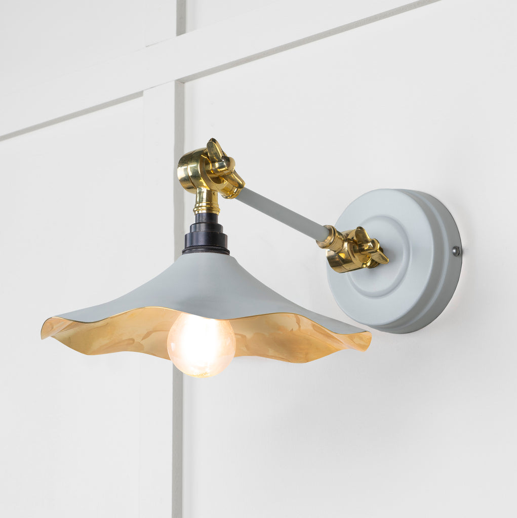 From The Anvil's Smooth Brass Smooth Brass Flora Wall Light