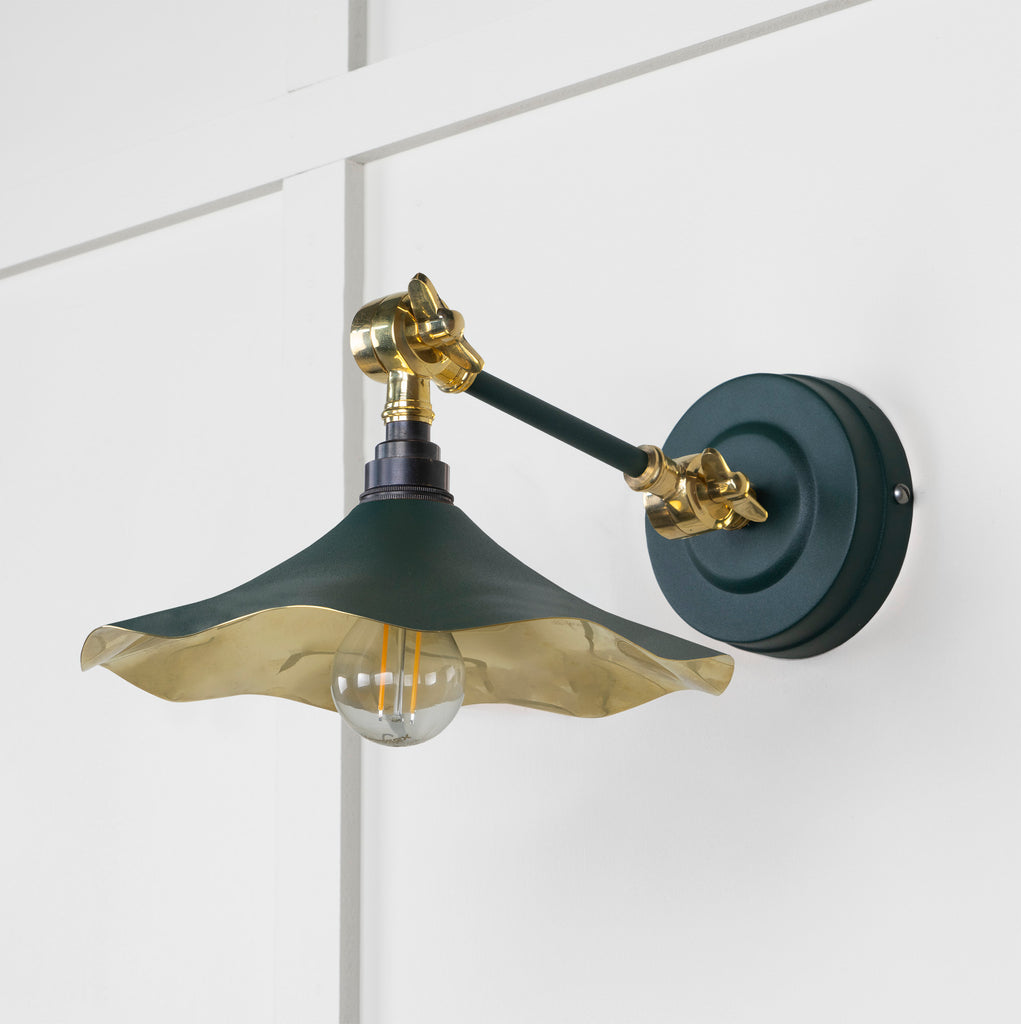 From The Anvil's Smooth Brass Smooth Brass Flora Wall Light