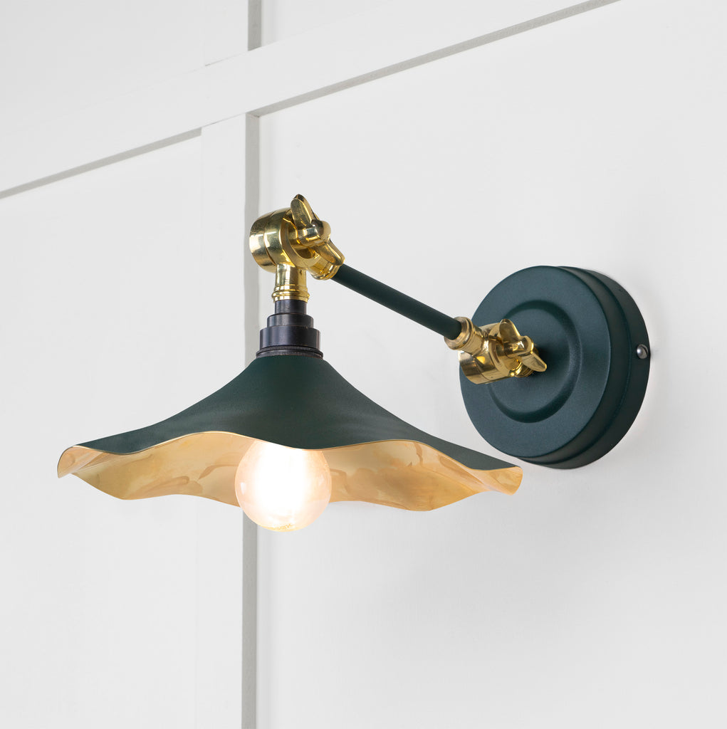 From The Anvil's Smooth Brass Smooth Brass Flora Wall Light