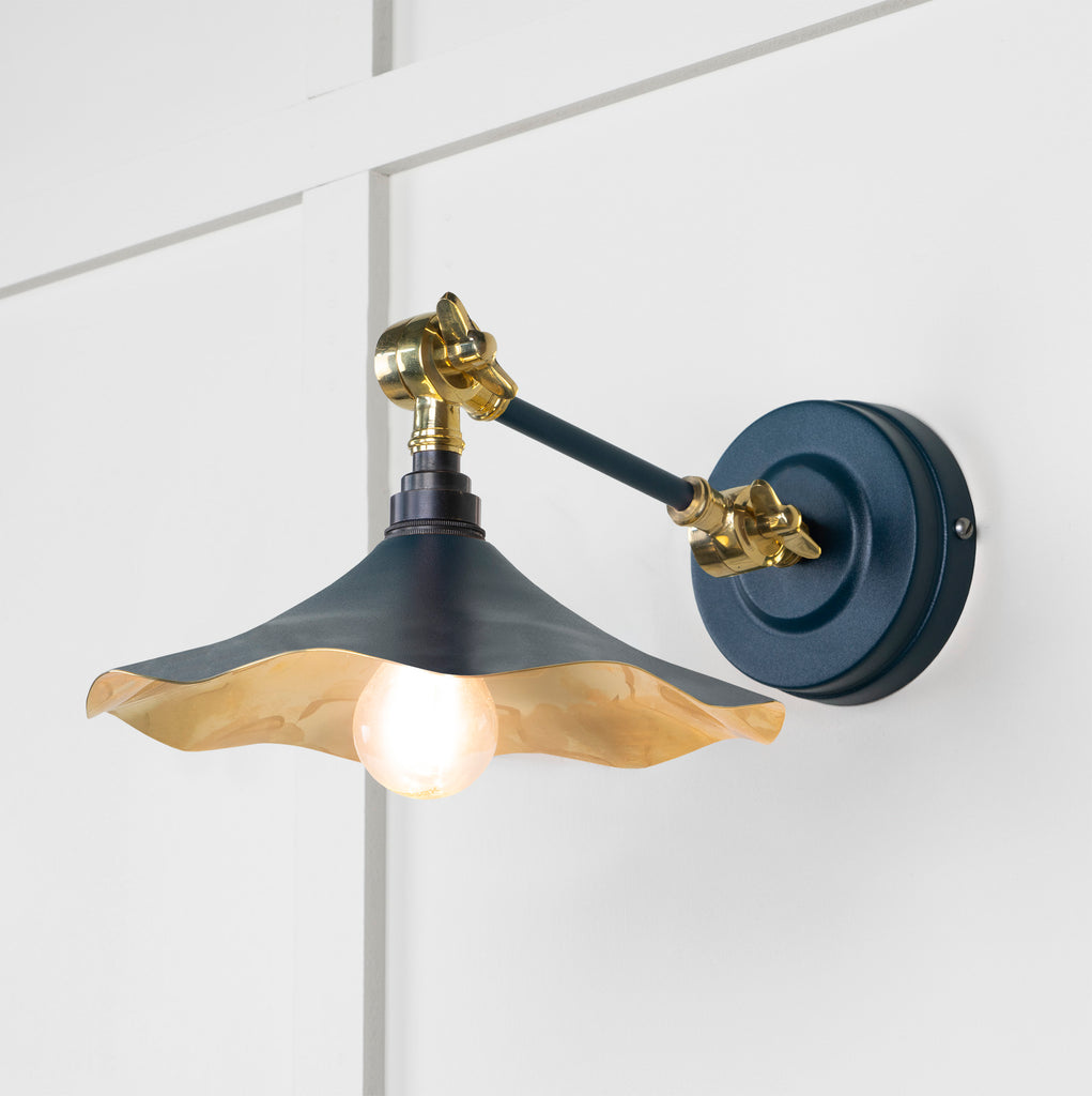 From The Anvil's Smooth Brass Smooth Brass Flora Wall Light