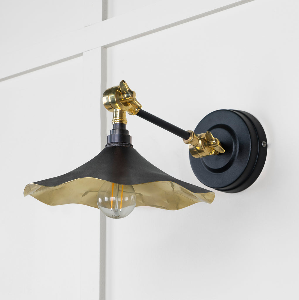 From The Anvil's Smooth Brass Smooth Brass Flora Wall Light