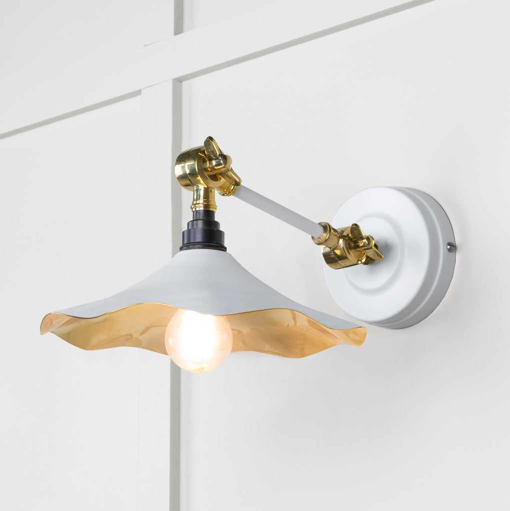 From The Anvil's Smooth Brass Smooth Brass Flora Wall Light